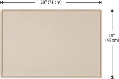 Dog Food Mat, Silicone Waterproof Food Tray, Non Slip Pet Bowl Mats Placemat - Image 5