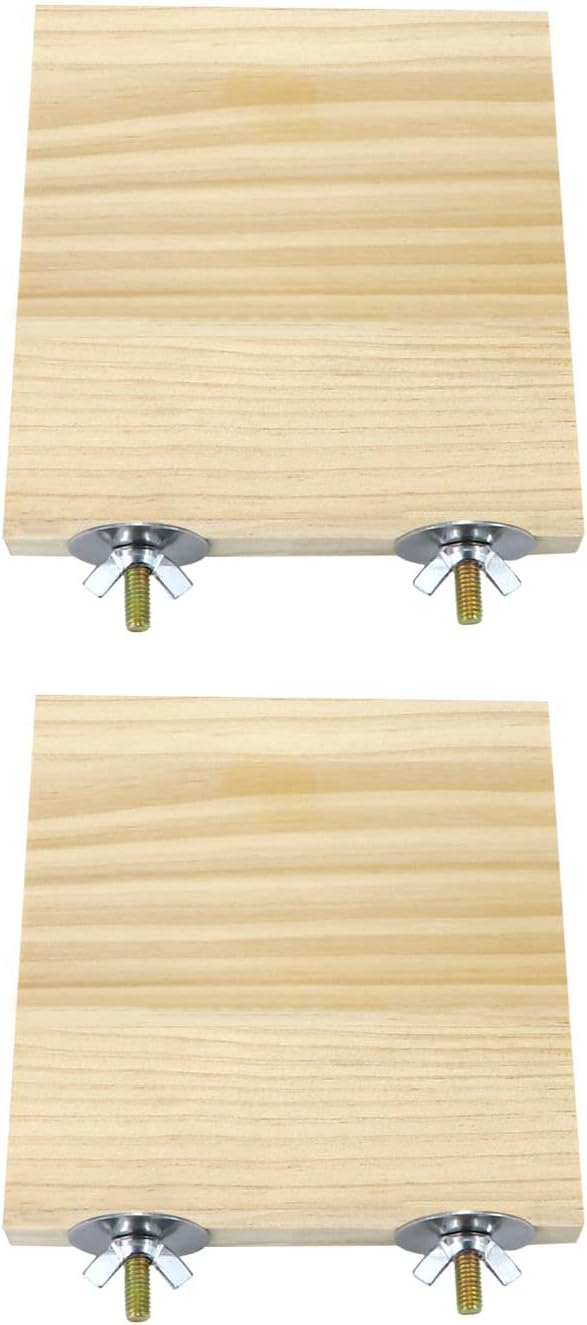 2pcs Bird Perch Platform Flat Stand Beak Paw Grinding Wood by Litewoo