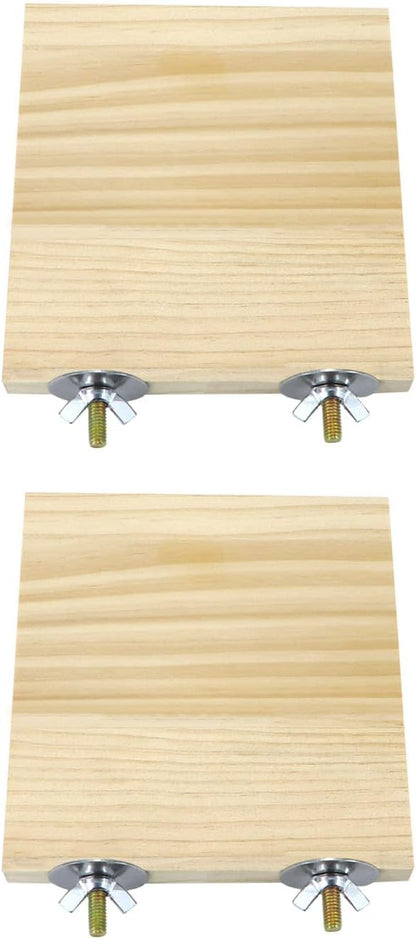 2pcs Bird Perch Platform Flat Stand Beak Paw Grinding Wood by Litewoo
