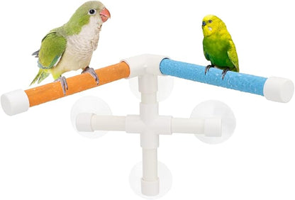 Hypeety Portable Suction Cup Bird Window and Shower Perch Toy by Hypeety
