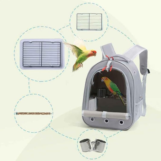 Bird Traval Carrier Cage, Vet Transport Book Bag - Image 2