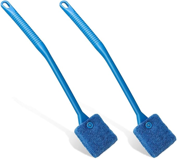 Fish Tank Cleaner with Five Sided Sponge Brush and Long Handle Aquarium by Unknown