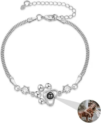 Custom Photo Projection Bracelet Dog Paw Bracelets Personalized Photo Bracelet by Wexibauyl