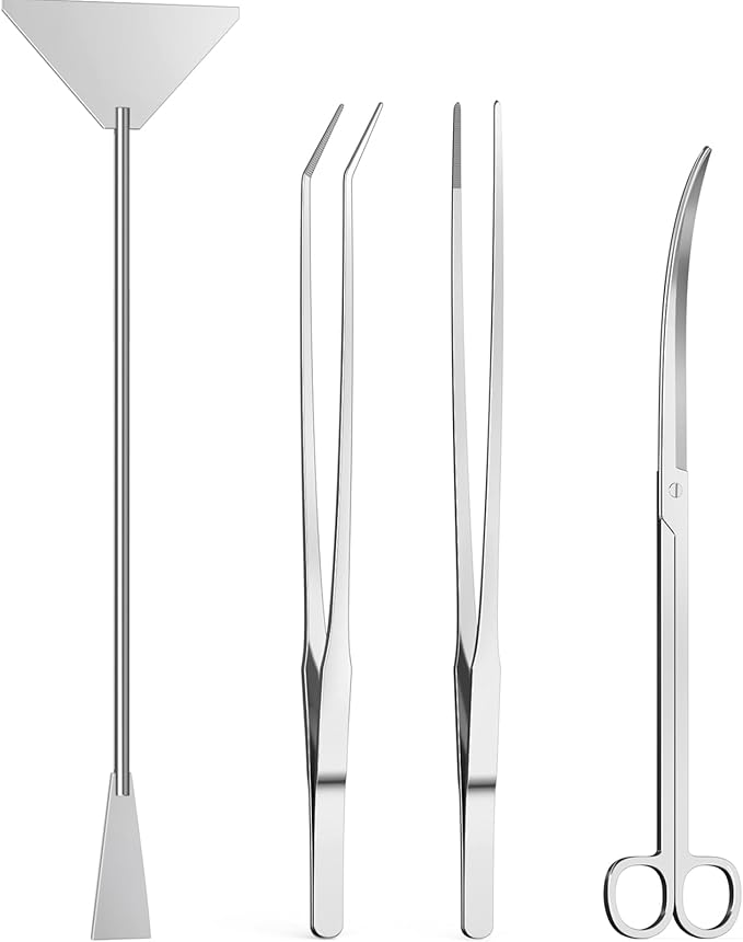4Pcs Aquascaping Tools, Jeimier Aquascape Kit, Long and Strong Aquarium Tweezers by Jeimier