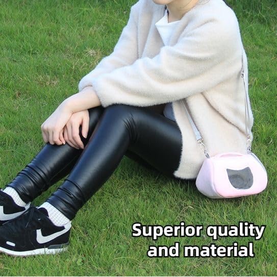 Small Pet Carrier Bag with Adjustable Shoulder Strap Hamster Travel Cage - Image 9