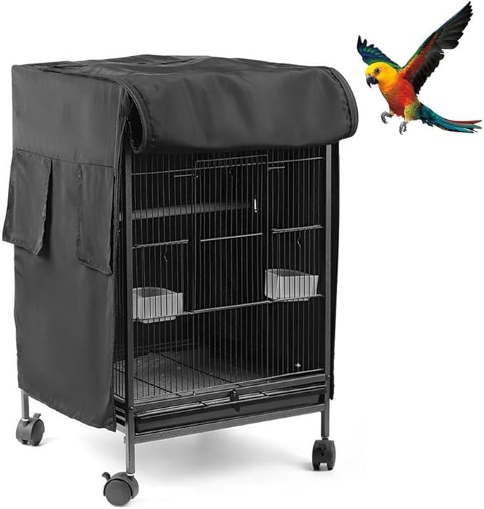 DONGKER Birdcage Cover, Breathable Waterproof Windproof Parrot Cage Cover Shade by DONGKER