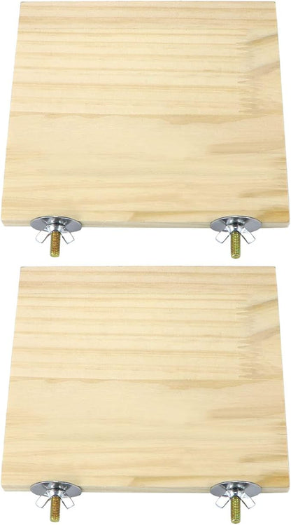 2pcs Bird Perch Platform Flat Stand Beak Paw Grinding Wood by Litewoo