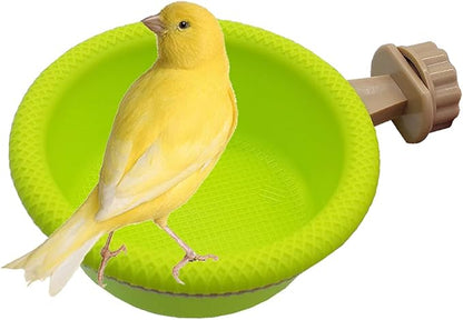 FOIBURELY Multi-Function Caged Bird Bath Bird Cage Parrot Supplies Bathing Tub by FOIBURELY