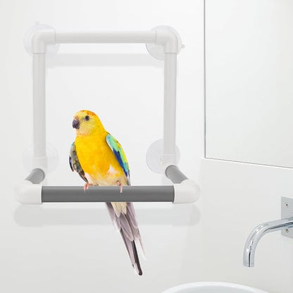 Hypeety Bird Portable Suction Cup Parrot Shower Perch Window Standing Platform - Image 7