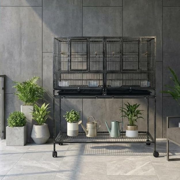 IDEALHOUSE 41" Divided Breeding Flight Bird Cage - Image 4