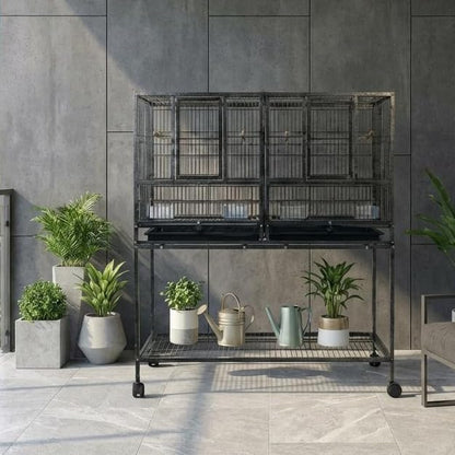 IDEALHOUSE 41" Divided Breeding Flight Bird Cage - Image 4