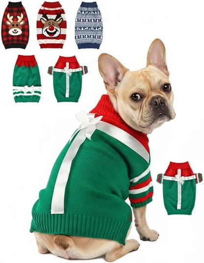 Dog Christmas Sweater, Soft Warm Pet Clothes Coat by AURUZA