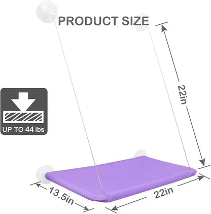 Cat Hammock - Window Bed with Suction Cups, Space Saving Indoor Cat Seat - Image 3