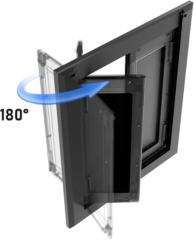 【PATAPLUS】 Aluminum French Large Dog Door, Strong Double Magnetic Flaps - Image 4