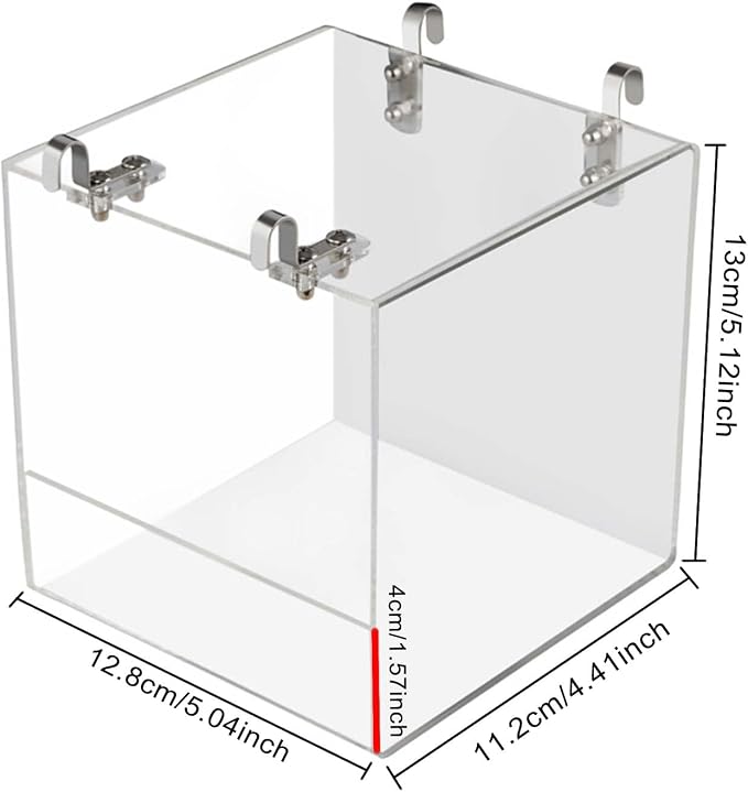 Hanging Cube Bird Bath Cage, Transparent Bird Bathtub Bath Shower - Image 2