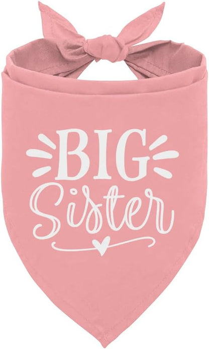 Big Sister Dog Bandana, Pet Triangle Scarf by ZPPRJF