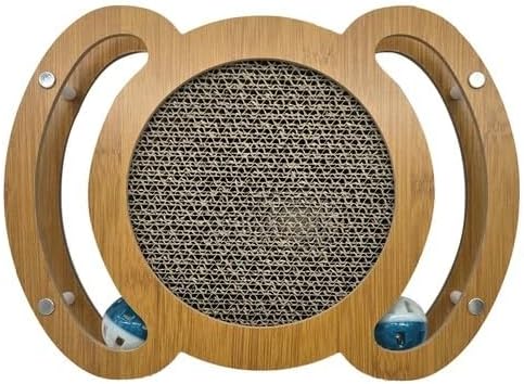Cat Scratcher Interactive Toy, 12 x 8.6 inch Wooden Scratching Board - Image 6