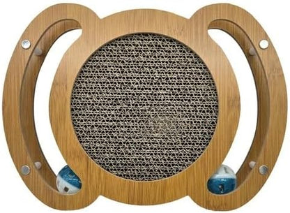 Cat Scratcher Interactive Toy, 12 x 8.6 inch Wooden Scratching Board - Image 6