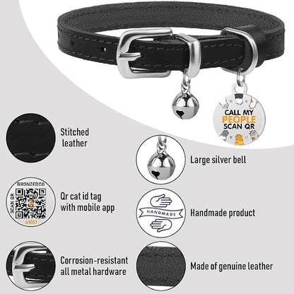 BRONZEDOG Leather Cat Collar - Image 2