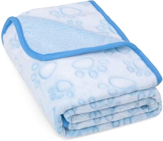 Blue Dog Blanket for Puppy Accesssories Boy, Washable Soft Puppy Essentials - Image 9