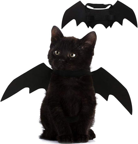 Pet Cat Bat Wings for Halloween Party Decoration, Puppy Collar Leads Cosplay by Puoyis