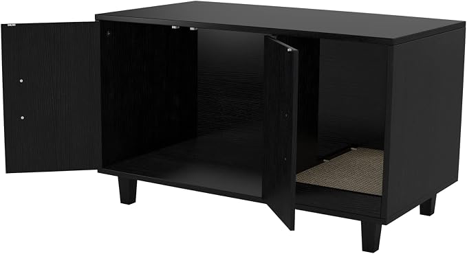 GDLF Modern Wood Pet Crate Cat Washroom Hidden Litter Box Enclosure Furniture - Image 8
