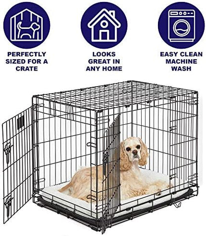 MidWest Homes for Pets QuietTime XXS Dog Bed – White Fleece Bolster, Ultra-Soft - Image 2