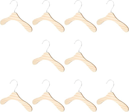 10pcs 8.66-inch Wear-Resistant Wooden Pet Hangers by KALLORY