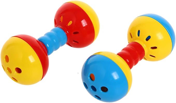 QBLEEV Parakeets Conures Toys, Bird Rattles Bells Foot Toys, Enrichment Barbell - Image 3