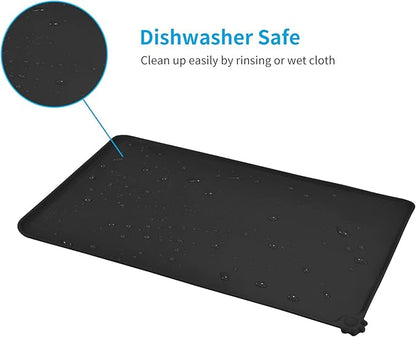 AUDWUD Silicone Waterproof Pet Feeding Mats, Anti Slip Bowl Pad, Dog Mat - Image 5