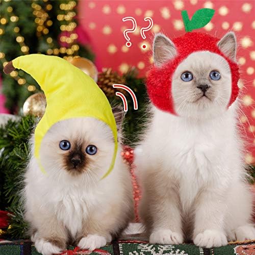 Weewooday 5 Pieces Cat Costume Christmas Bunny Hat Outfit - Image 4