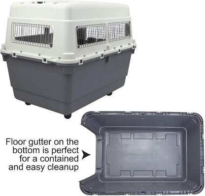 SportPet Designs Plastic Kennels Rolling Plastic Airline Approved Wire Door - Image 9