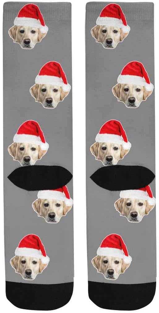 Custom Face Socks, Personalized Dog Lover Pet Photo Picture on Socks Unisex - Image 4