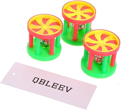 QBLEEV Bird Roller Rattles Toys, Parrot Foot Toys, Foraging Chewing Bell - Image 4