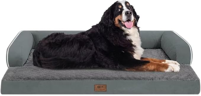 Large Dog Bed Orthopedic Washable: Dark Grey Dog Bed by Mekiy