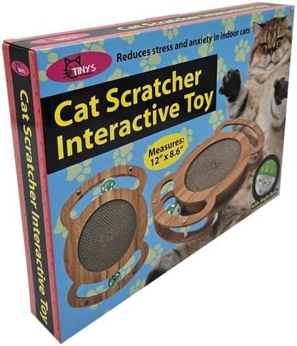 Cat Scratcher Interactive Toy, 12 x 8.6 inch Wooden Scratching Board - Image 4