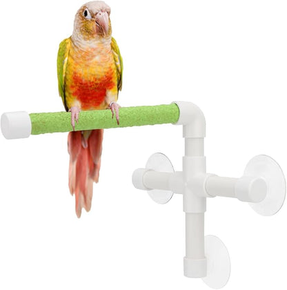 Hypeety Portable Suction Cup Bird Window and Shower Perch Toy by Hypeety