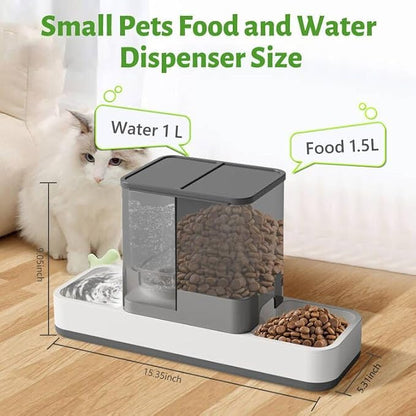 Yummy Sam Automatic Small Pet Feeder and Water Dispenser, 2 in 1 Gravity Cat - Image 2