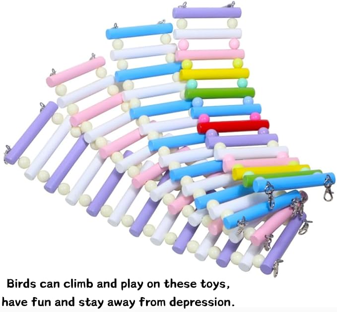 3PCS Bird Toys Bird Foraging Toys Chewing Hanging Birdcage Swing Cage - Image 7