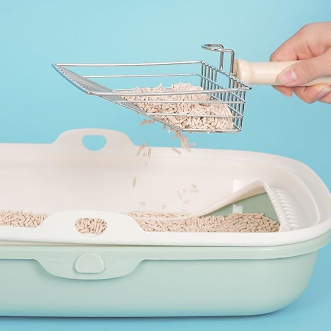 Cat Litter Scoop, Metal Mesh Kitty Litter Scoop, Deep Shovel, Long Handle - Image 6