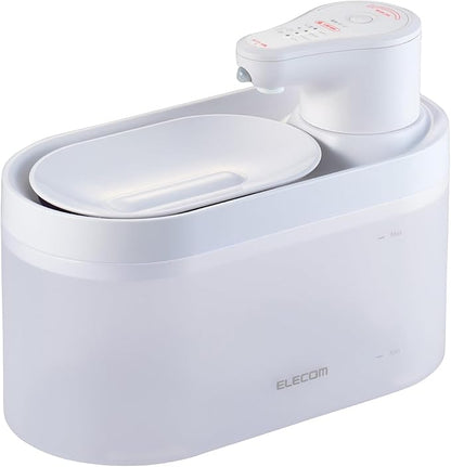 ELECOM Silent Cordless Automatic Pet Water Fountain, 2.5L Capacity, Motion by ELECOM
