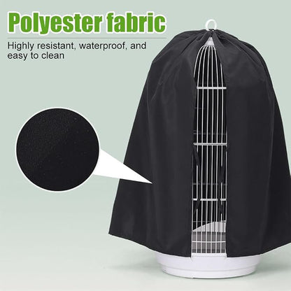 DONGKER Bird Parrot Cage Cover, Polyester Rain-Proof Blackout Birdcage Shade - Image 2