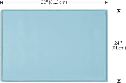 Dog Food Mat, Silicone Waterproof Food Tray, Non Slip Pet Bowl Mats Placemat - Image 5