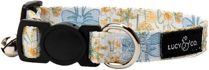 Lucy & Co. Sunshine and Daffodils Breakaway Cat Collar, Adjustable Safety by LucyCo