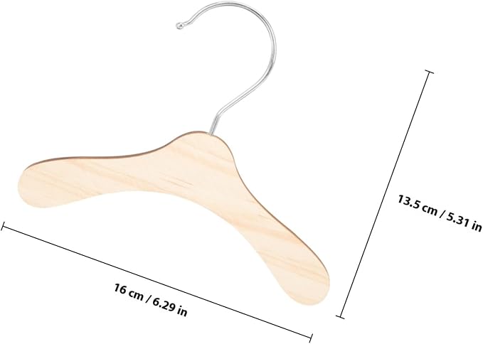 Replaceable Wooden Pet Clothes Hangers 8.66 Inch Small Dog and Cat Hangers - Image 2