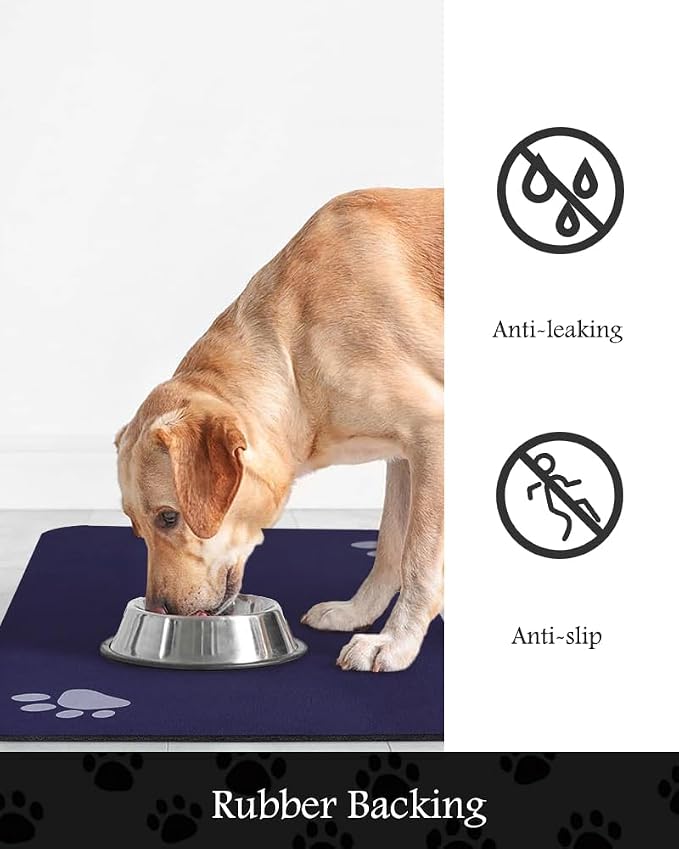 Pet Feeding Mat-Absorbent Dog Mat - Image 5
