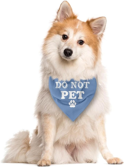 Do Not Pet Dog Bandana, Baby Blue Dog Bandana, Funny Cute Dog Bandana, Pet Dog - Image 2