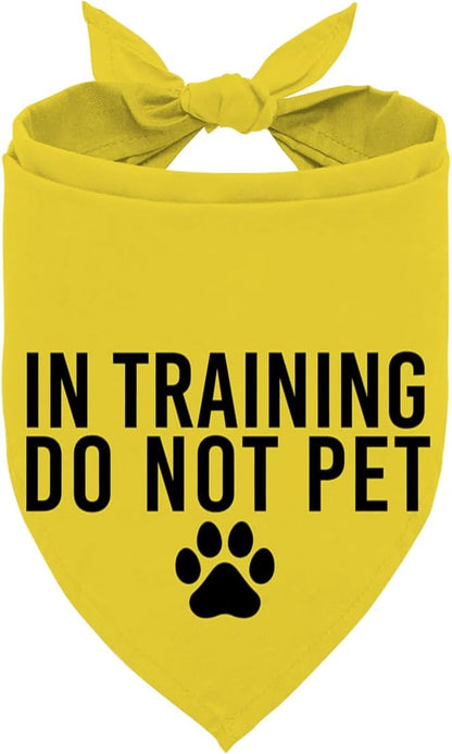 in Training Do Not Pet Dog Yellow Bandana, Training Dogs Scarf, Do Not Pet My by corner+wind