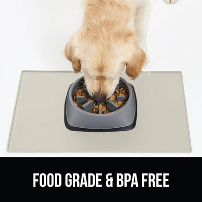 GORILLA GRIP 100% Waterproof Raised Edge BPA Free Silicone Pet Feeding Mat - Image 8