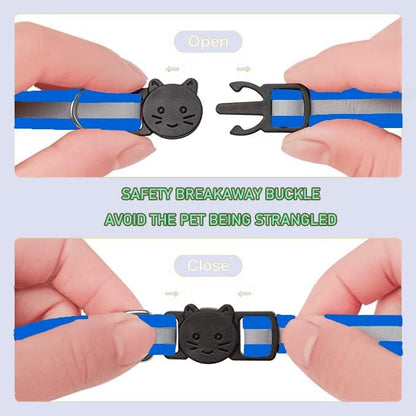 2 Pack Cat Collars Quick Release Reflective Kitten Collar - Image 2